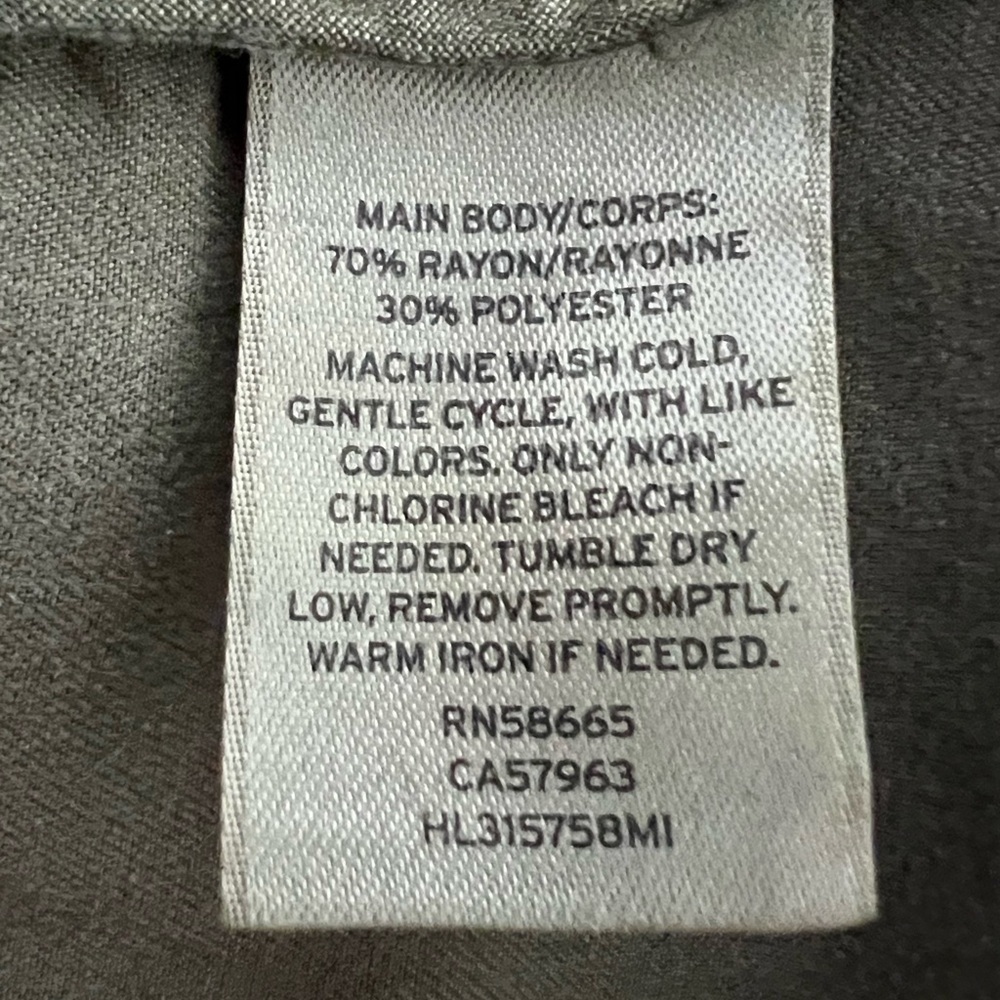 Hinge Cargo Utility Army Green Drawstring Waist Drapey Jacket Super Soft Sz XS - Picture 7 of 8
